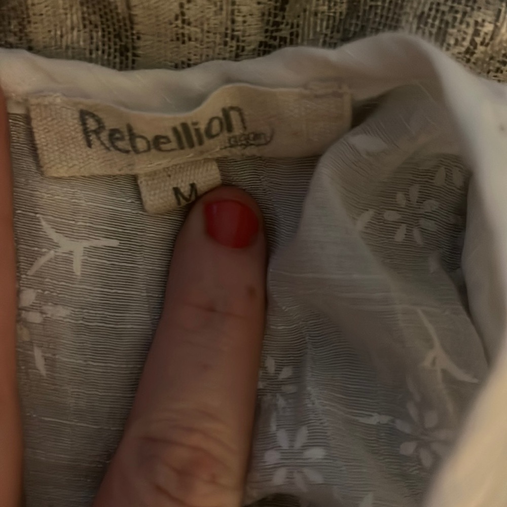 Rebellion short sleeve see through shirt